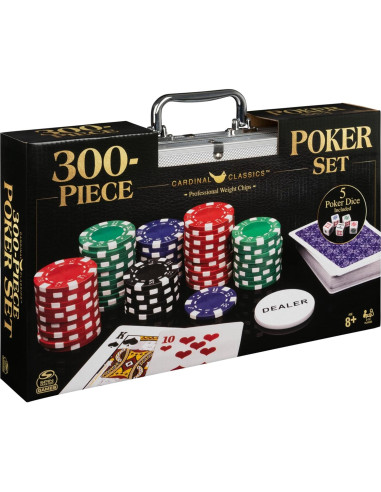 Set de Póker 300 Piezas Spin Master con Estuche Aluminio