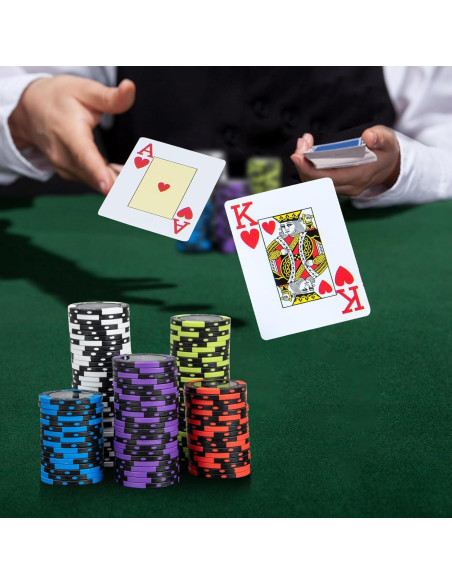 Juego de Fichas de Póker Goplus 300 PCS con Estuche Juego de Fichas de Póker Goplus 300 PCS con Estuche