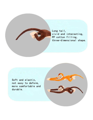 Mono de Peluche Colgante Zhidiloveyou 68,5 cm Marrón