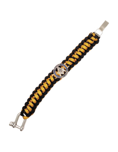 Pulsera de Supervivencia Mason Paracord Ajustable Negro