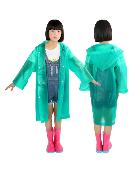 Ponchos de Lluvia Reutilizables Cosowe para Niños 110x55cm Ponchos de Lluvia Reutilizables Cosowe para Niños 110x55cm
