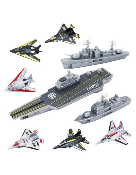 Portaaviones Juguete deAO con Aviones y Barco de Suministro Portaaviones Juguete deAO con Aviones y Barco de Suministro