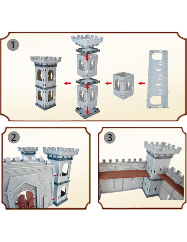 Juguete Caballero Medieval Mostop 76 Piezas Castillo