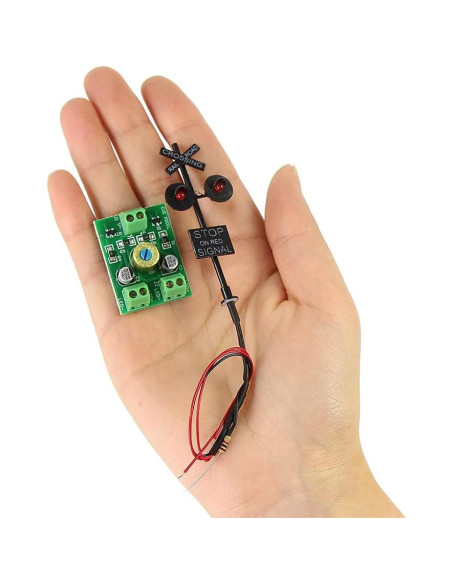 Señal de Cruce de Ferrocarril HO Evemodel JTD877RP LED Señal de Cruce de Ferrocarril HO Evemodel JTD877RP LED