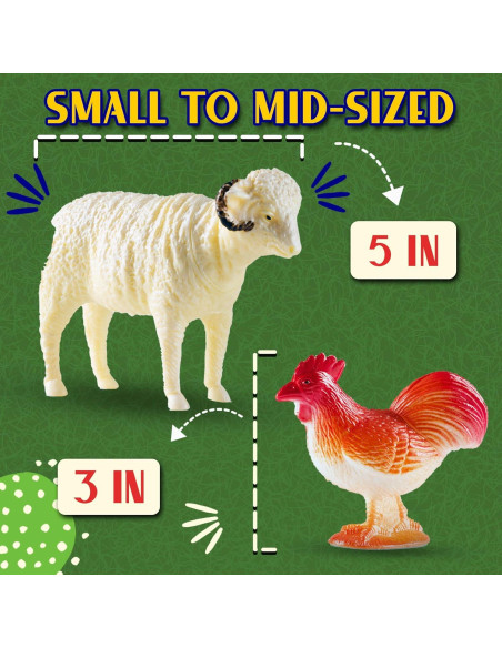 Juguetes de Animales de Granja Bedwina - 12 Figuras Realistas Juguetes de Animales de Granja Bedwina - 12 Figuras Realistas