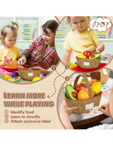 Juego de Comida de Madera Lehoo Castle para Niños 3-5 Años