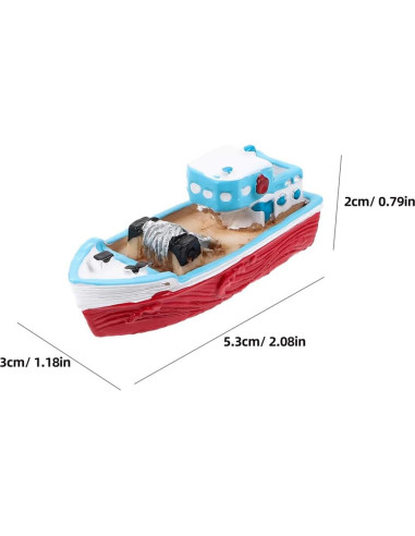 Adornos de Barco de Pesca Miniatura NUOBESTY - 4 Piezas