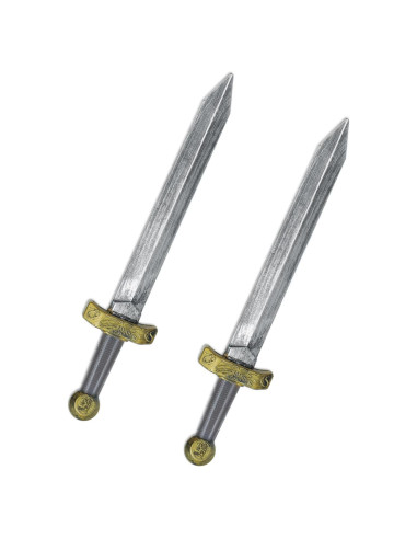 Set 2 Espadas de Juguete Romanas Plástico 48 cm para Niños