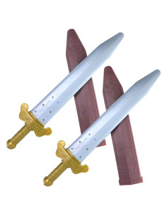 GiftExpress Paquete de 2 Espadas Romanas de Plástico 48 cm