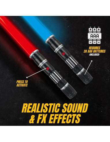 Juego de 12 Sables LED Liberty Imports - Espadas Retráctiles con Sonido
