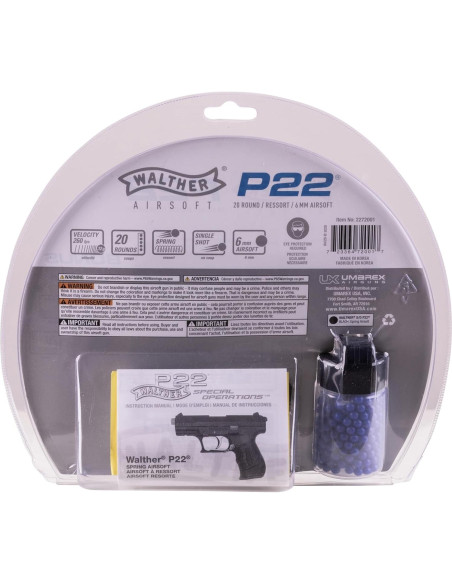 Pistola de Aire Comprimido Walther P22 6mm Resorte Pistola de Aire Comprimido Walther P22 6mm Resorte
