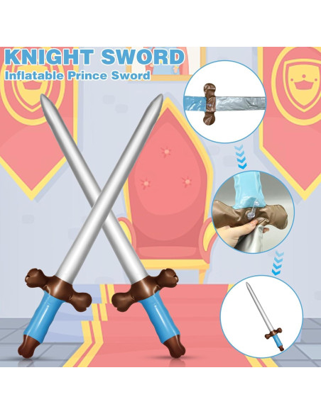 Juego de 12 Espadas Pirata Inflables CANIPHA 60 cm Juego de 12 Espadas Pirata Inflables CANIPHA 60 cm