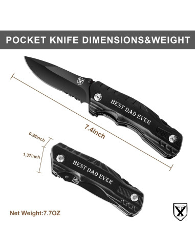 Cuchillo Multi-herramienta Titorld 9 en 1 Acero Inoxidable