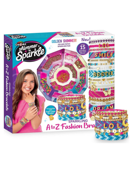 Kit de Pulseras de Moda A-Z Brillante Cra-Z-Art - 15 Piezas Kit de Pulseras de Moda A-Z Brillante Cra-Z-Art - 15 Piezas