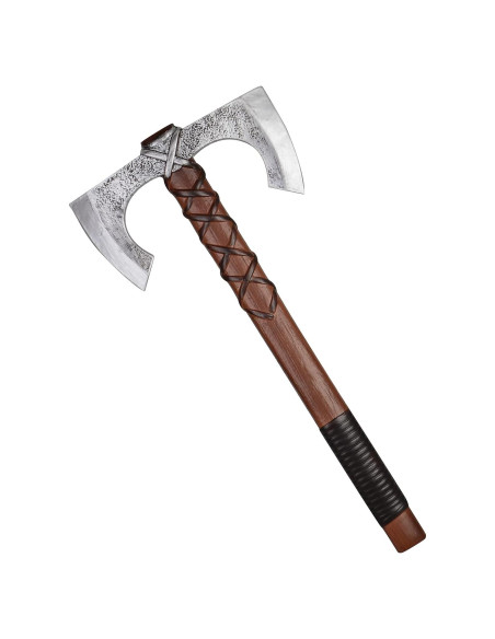 Hacha de Batalla Doble de Espuma PU PARTYGEARS 38 cm Hacha de Batalla Doble de Espuma PU PARTYGEARS 38 cm