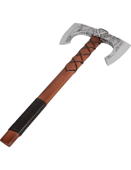 Hacha de Batalla Doble de Espuma PU PARTYGEARS 38 cm Hacha de Batalla Doble de Espuma PU PARTYGEARS 38 cm