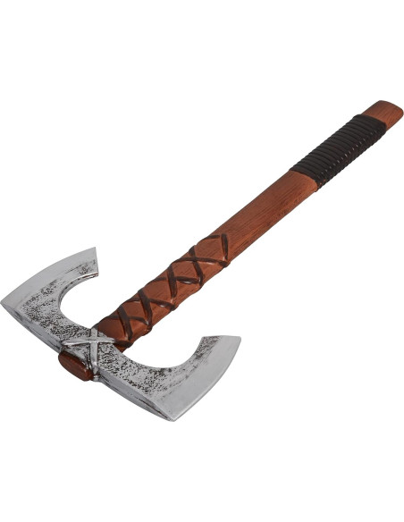 Hacha de Batalla Doble de Espuma PU PARTYGEARS 38 cm Hacha de Batalla Doble de Espuma PU PARTYGEARS 38 cm