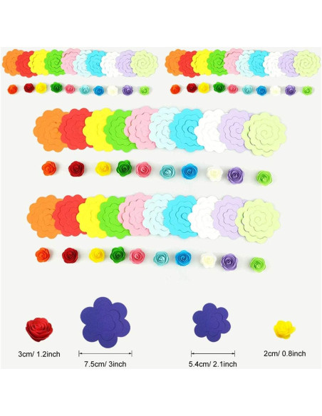 Woohome 143 PCS Tiras de Papel Quilling para Manualidades Woohome 143 PCS Tiras de Papel Quilling para Manualidades