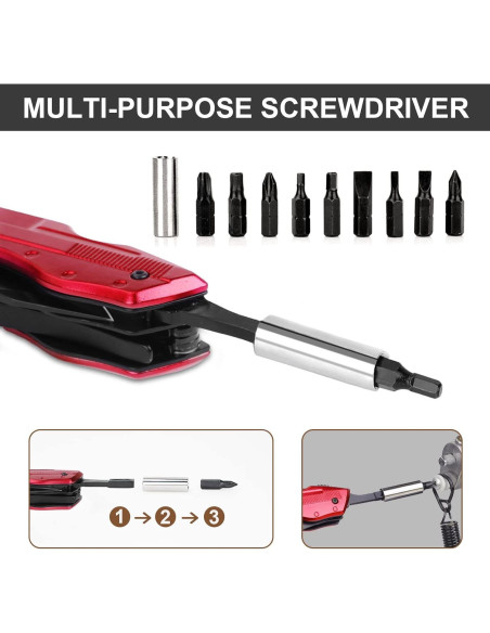 Cuchillo Multi-herramienta Titorld 9 en 1 Acero Inoxidable Cuchillo Multi-herramienta Titorld 9 en 1 Acero Inoxidable