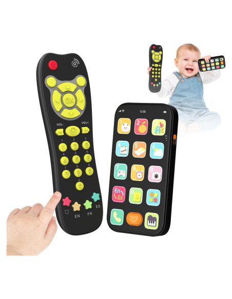 Juego de Teléfono de Juguete KALUYA Control Remoto Negro Juego de Teléfono de Juguete KALUYA Control Remoto Negro