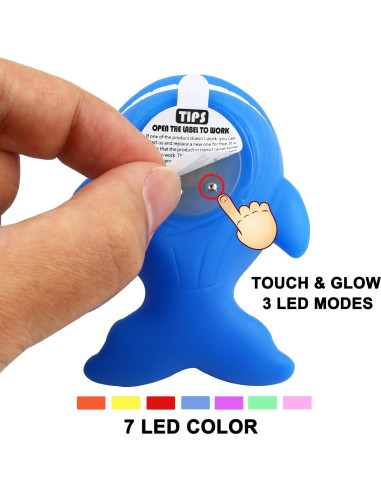 Juguetes de Baño Flotantes JASNKKONT 8 Pcs Animales Luz