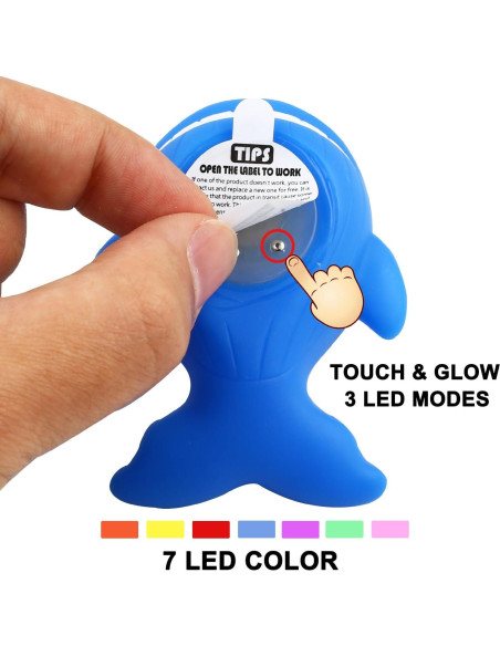Juguetes de Baño Flotantes JASNKKONT 8 Pcs Animales Luz Juguetes de Baño Flotantes JASNKKONT 8 Pcs Animales Luz