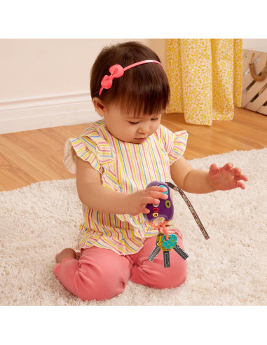 Llaves de coche de juguete B. toys FunKeys púrpura