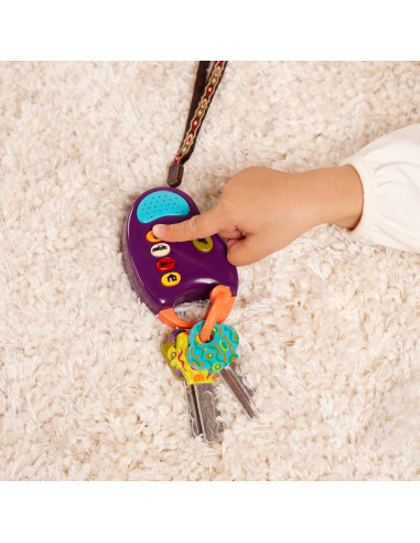 Llaves de coche de juguete B. toys FunKeys púrpura