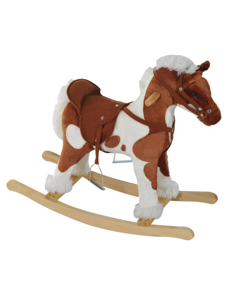 Caballo de Madera Qaba para Niños con Sonidos y Peluche Caballo de Madera Qaba para Niños con Sonidos y Peluche