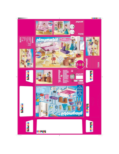 Pack Muebles Dormitorio Playmobil 70208 con Rincón de Costura