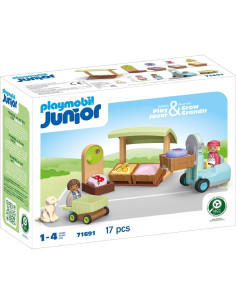 Playmobil Junior Puesto de Mercado Orgánico 17 Piezas 2