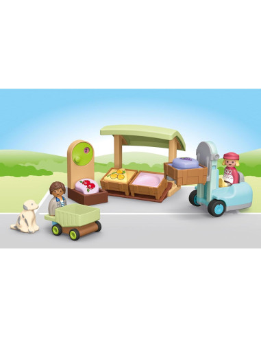 Playmobil Junior Puesto de Mercado Orgánico 17 Piezas