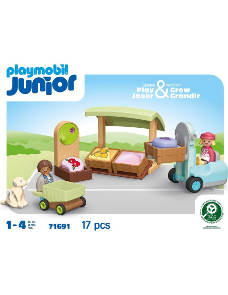 Playmobil Junior Puesto de Mercado Orgánico 17 Piezas Playmobil Junior Puesto de Mercado Orgánico 17 Piezas