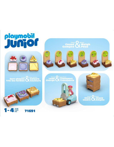 Playmobil Junior Puesto de Mercado Orgánico 17 Piezas