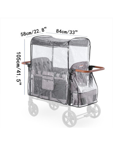 Cubierta de Lluvia SeedFuture para Carro de Paseo W4 - Impermeable y a Prueba de Viento
