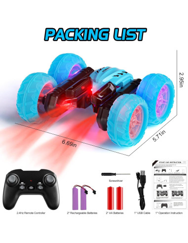 Coche Acrobático RC 28C 4WD Recargable Azul para Niños 3+