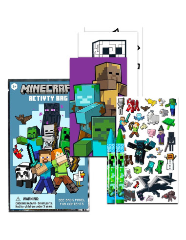 Paquete de Fiesta Minecraft 24 Mini Paquetes con Libros y Stickers