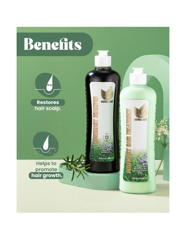 Conjunto Champú y Acondicionador Naturalsant 473 ml - Hidratación y Crecimiento Cabello