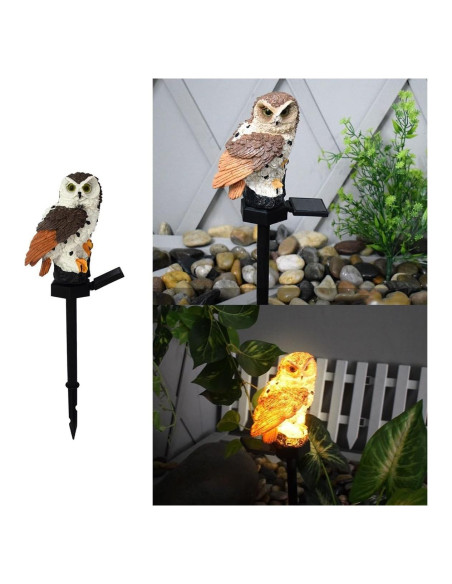 Figura de Búho Luz Solar Youfui para Jardín 14cm Marrón Figura de Búho Luz Solar Youfui para Jardín 14cm Marrón