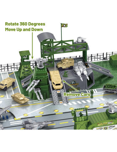 Juego de Base Militar de deAO con 38 Accesorios y Mapa