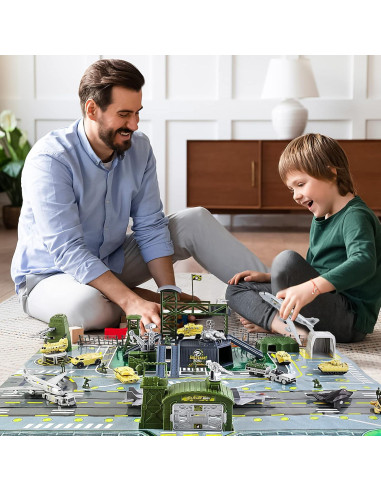 Juego de Base Militar de deAO con 38 Accesorios y Mapa