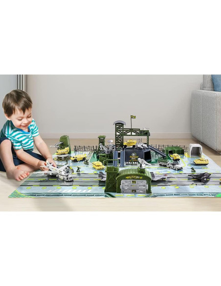 Juego de Base Militar de deAO con 38 Accesorios y Mapa Juego de Base Militar de deAO con 38 Accesorios y Mapa