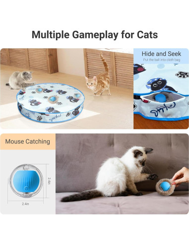 Juguete Interactivo para Gatos Hyfico Bola Automática 15cm