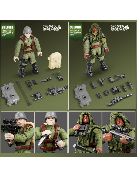 Set de 8 Figuras de Acción Militar MEIEST - Juguetes de Construcción Set de 8 Figuras de Acción Militar MEIEST - Juguetes de Construcción
