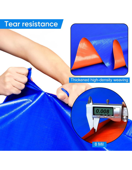 Lona Impermeable Tigvio 3.05x4.57m 8 Mil Azul y Naranja Lona Impermeable Tigvio 3.05x4.57m 8 Mil Azul y Naranja