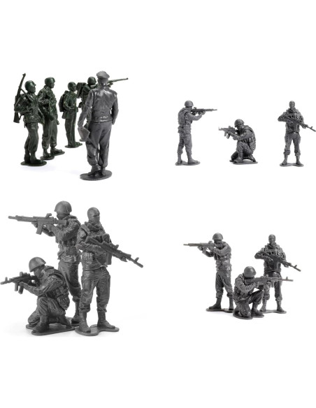 Set 8 Figuras Soldados WWII 9.5cm Montaje y Pintura 4D Set 8 Figuras Soldados WWII 9.5cm Montaje y Pintura 4D