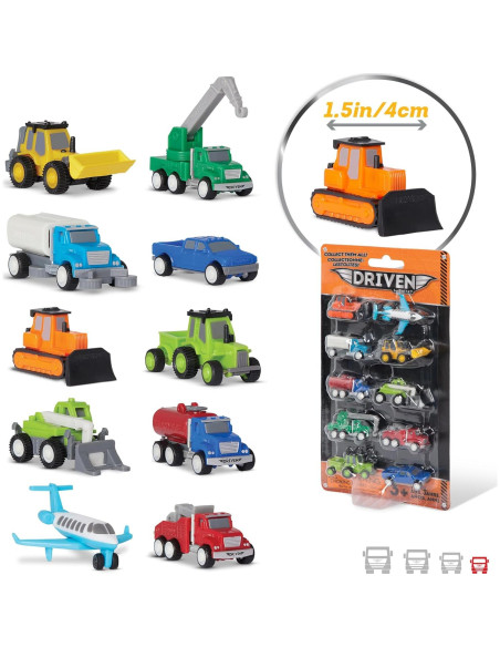 Set de Coches de Juguete Driven Battat Pocket Fleet 2 - 10 Piezas Set de Coches de Juguete Driven Battat Pocket Fleet 2 - 10 Piezas