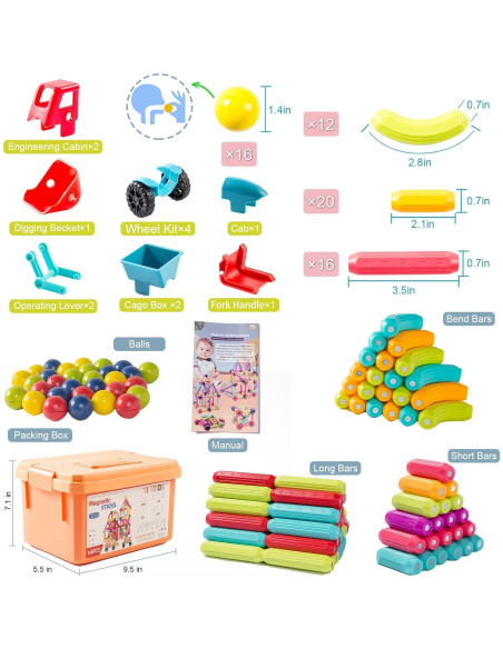 Bloques Magnéticos 64Pcs Yiwu Juguete Educativo STEM Bloques Magnéticos 64Pcs Yiwu Juguete Educativo STEM