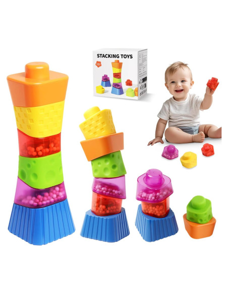 Bloques Apilables Montessori SHANTOU 6 Piezas 13.7 cm Bloques Apilables Montessori SHANTOU 6 Piezas 13.7 cm