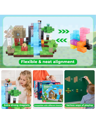 Bloques Magnéticos 100PCS Annexfun Juguetes STEM Niños 3+